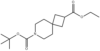 7-Azaspiro[3.5]nonane-2,7-dicarboxylic acid, 7-(1,1-dimethylethyl) 2-ethyl ester Structure