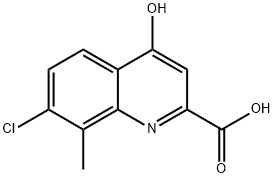 2-Quinolinecarboxylic acid, 7-chloro-4-hydroxy-8-methyl- Structure