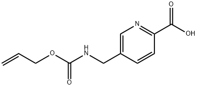 2-Pyridinecarboxylic acid, 5-[[[(2-propen-1-yloxy)carbonyl]amino]methyl]- Structure