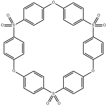 2,12,22-Trioxa-7,17,27-trithiaheptacyclo[26.2.2.23,6.28,11.213,16.218,21.223,26]dotetraconta-3,5,8,10,13,15,18,20,23,25,28,30,31,33,35,37,39,41-octadecaene, 7,7,17,17,27,27-hexaoxide (9CI) Structure