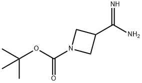 1-Azetidinecarboxylic acid, 3-(aminoiminomethyl)-, 1,1-dimethylethyl ester Structure