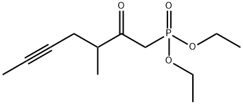 Phosphonic acid, P-(3-methyl-2-oxo-5-heptyn-1-yl)-, diethyl ester Structure