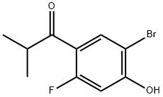 1-Propanone, 1-(5-bromo-2-fluoro-4-hydroxyphenyl)-2-methyl- Structure