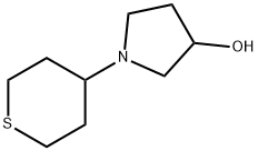 3-Pyrrolidinol, 1-(tetrahydro-2H-thiopyran-4-yl)- Structure