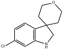 Spiro[3H-indole-3,4'-[4H]pyran], 6-chloro-1,2,2',3',5',6'-hexahydro- 구조식 이미지