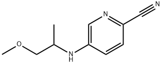 2-Pyridinecarbonitrile, 5-[(2-methoxy-1-methylethyl)amino]- Structure