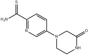 2-Pyridinecarbothioamide, 5-(3-oxo-1-piperazinyl)- Structure