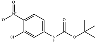 Carbamic acid, N-(3-chloro-4-nitrophenyl)-, 1,1-dimethylethyl ester Structure