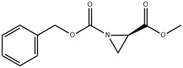 (R)-1-benzyloxycarbonyl-2-methoxycarbonylaziridine Structure