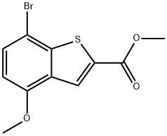 Benzo[b]thiophene-2-carboxylic acid, 7-bromo-4-methoxy-, methyl ester Structure