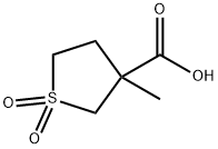 3-Thiophenecarboxylic acid, tetrahydro-3-methyl-, 1,1-dioxide 구조식 이미지