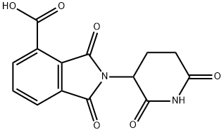 1H-Isoindole-4-carboxylic acid, 2-(2,6-dioxo-3-piperidinyl)-2,3-dihydro-1,3-dioxo- 구조식 이미지