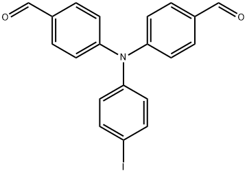 Benzaldehyde, 4,4'-[(4-iodophenyl)imino]bis- Structure