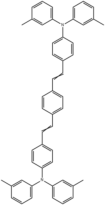 Benzenamine, 4,4'-(1,4-phenylenedi-2,1-ethenediyl)bis[N,N-bis(3-methylphenyl)- Structure