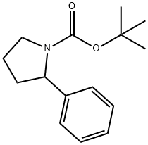 1-Pyrrolidinecarboxylic acid, 2-phenyl-, 1,1-dimethylethyl ester Structure