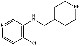 3-Pyridinamine, 4-chloro-N-(4-piperidinylmethyl)- Structure