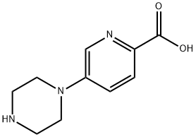 5-(1-Piperazinyl)-2-pyridinecarboxylic acid Structure
