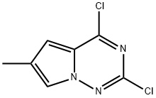 Pyrrolo[2,1-f][1,2,4]triazine, 2,4-dichloro-6-methyl- Structure