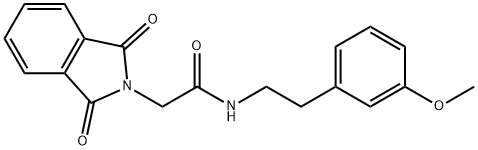 2H-Isoindole-2-acetamide, 1,3-dihydro-N-[2-(3-methoxyphenyl)ethyl]-1,3-dioxo- Structure