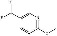 Pyridine, 5-(difluoromethyl)-2-methoxy- Structure