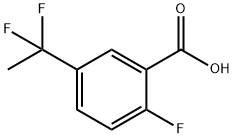 Benzoic acid, 5-(1,1-difluoroethyl)-2-fluoro- Structure