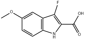 1H-Indole-2-carboxylic acid, 3-fluoro-5-methoxy- 구조식 이미지