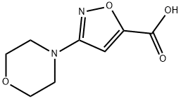 5-Isoxazolecarboxylic acid, 3-(4-morpholinyl)- Structure