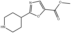 5-Oxazolecarboxylic acid, 2-(4-piperidinyl)-, methyl ester Structure