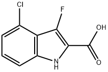 1H-Indole-2-carboxylic acid, 4-chloro-3-fluoro- 구조식 이미지