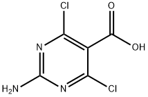 2-amino-4,6-dichloro-pyrimidine-5-carboxylic acid Structure