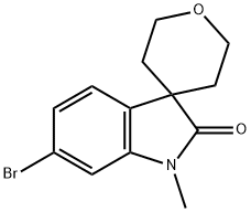 Spiro[3H-indole-3,4'-[4H]pyran]-2(1H)-one, 6-bromo-2',3',5',6'-tetrahydro-1-methyl- Structure