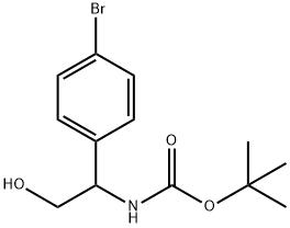 TERT-BUTYL N-[1-(4-BROMOPHENYL)-2-HYDROXYETHYL]CARBAMATE Structure