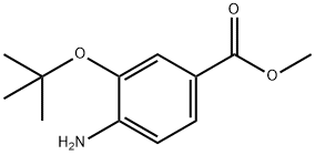 Benzoic acid, 4-amino-3-(1,1-dimethylethoxy)-, methyl ester Structure