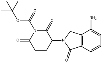 1-Piperidinecarboxylic acid, 3-(4-amino-1,3-dihydro-1-oxo-2H-isoindol-2-yl)-2,6-dioxo-, 1,1-dimethylethyl ester 구조식 이미지