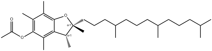 5-Benzofuranol, 2,3-dihydro-2,3,4,6,7-pentamethyl-2-(4,8,12-trimethyltridecyl)-, 5-acetate, (2R,3R)-rel- Structure