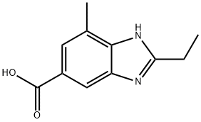 1H-Benzimidazole-5-carboxylic acid, 2-ethyl-7-methyl- 구조식 이미지