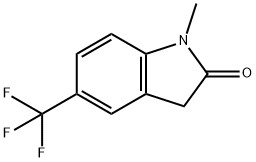 2H-Indol-2-one, 1,3-dihydro-1-methyl-5-(trifluoromethyl)- Structure