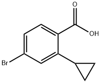 Benzoic acid, 4-bromo-2-cyclopropyl- Structure