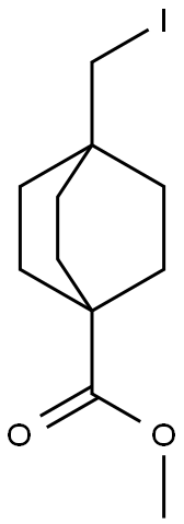 methyl 4-(iodomethyl)bicyclo[2.2.2]octane-1-carboxylate 구조식 이미지