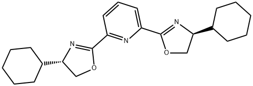 Pyridine, 2,6-bis[(4S)-4-cyclohexyl-4,5-dihydro-2-oxazolyl]- Structure