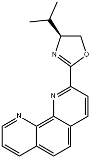 1,10-Phenanthroline, 2-[(4S)-4,5-dihydro-4-(1-methylethyl)-2-oxazolyl]- Structure