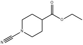 4-Piperidinecarboxylic acid, 1-cyano-, ethyl ester 구조식 이미지