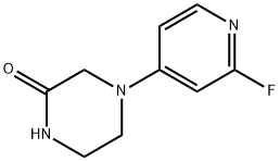 2-Piperazinone, 4-(2-fluoro-4-pyridinyl)- Structure