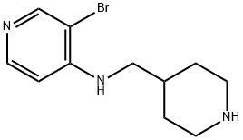 4-Pyridinamine, 3-bromo-N-(4-piperidinylmethyl)- 구조식 이미지