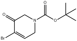 1(2H)-Pyridinecarboxylic acid, 4-bromo-3,6-dihydro-3-oxo-, 1,1-dimethylethyl ester Structure