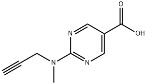 5-Pyrimidinecarboxylic acid, 2-(methyl-2-propyn-1-ylamino)- Structure