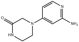 2-Piperazinone, 4-(2-amino-4-pyridinyl)- Structure