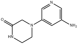 2-Piperazinone, 4-(5-amino-3-pyridinyl)- Structure