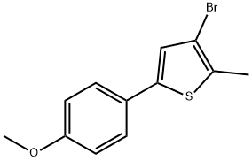 Thiophene, 3-bromo-5-(4-methoxyphenyl)-2-methyl- Structure