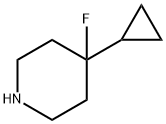 Piperidine, 4-cyclopropyl-4-fluoro- Structure